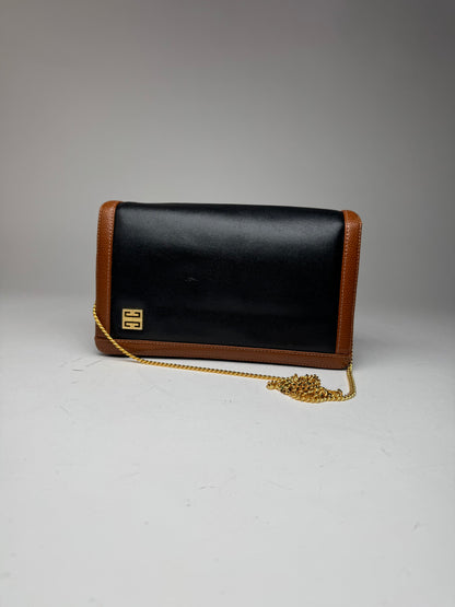 Vintage Givenchy 4G Leather Bag Black Brown