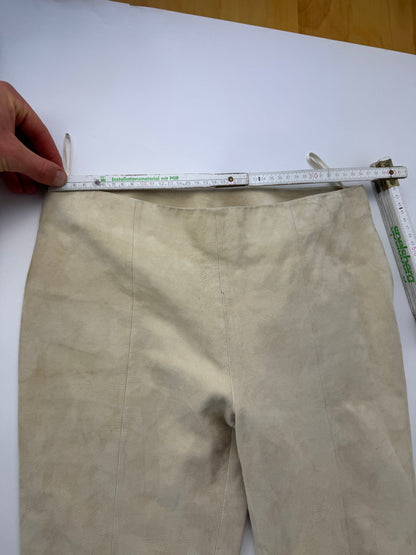 Vintage Loewe Madrid Nappa Leather Pants Beige 38/M