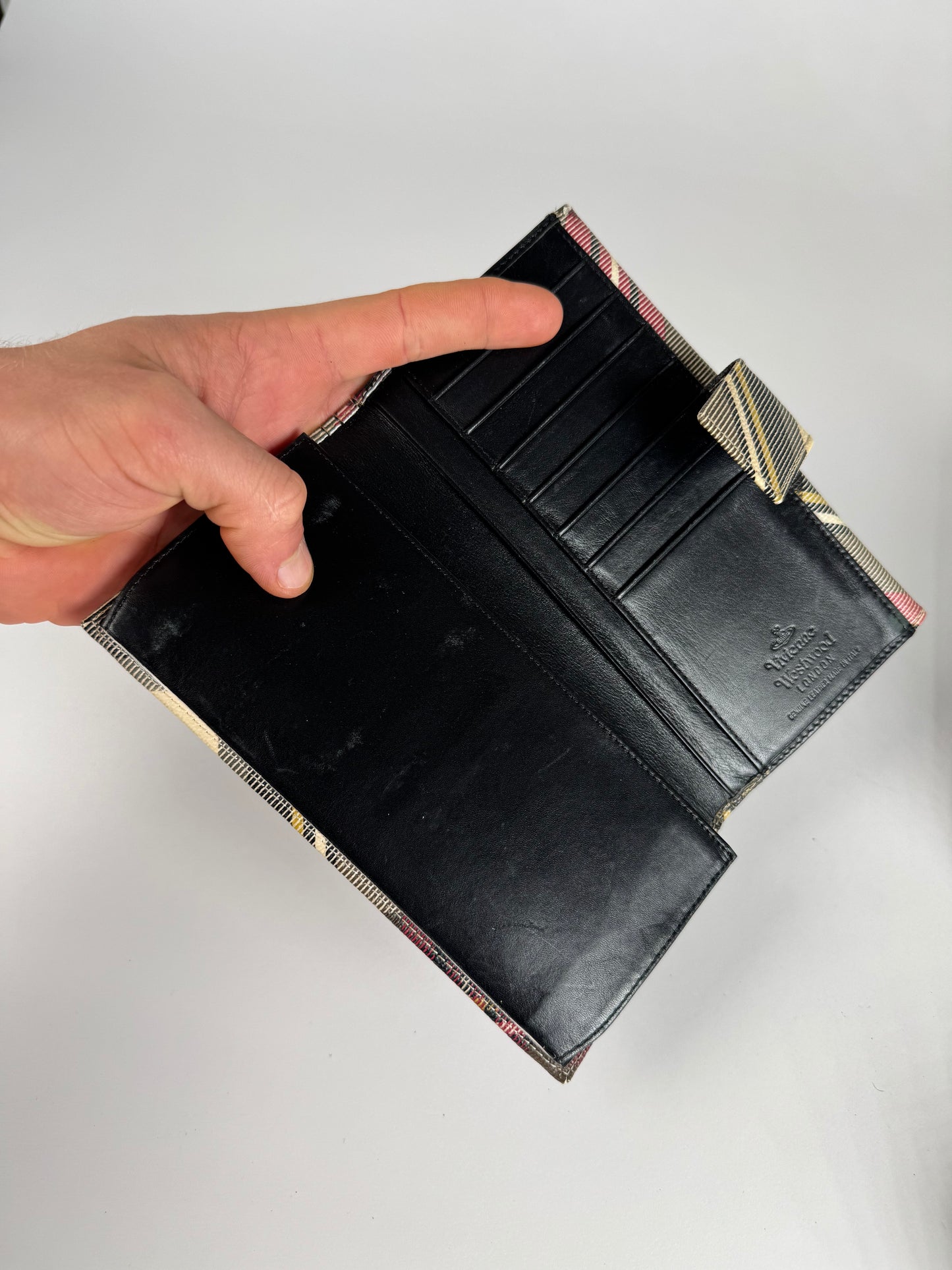 Vintage Vivienne Westwood Checked Leather Wallet