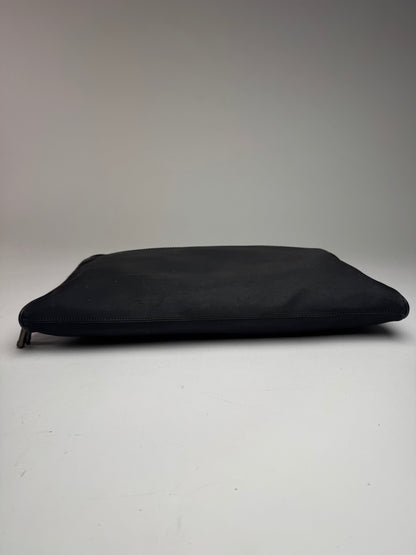 Vintage Celine Paris Leather Clutch Black