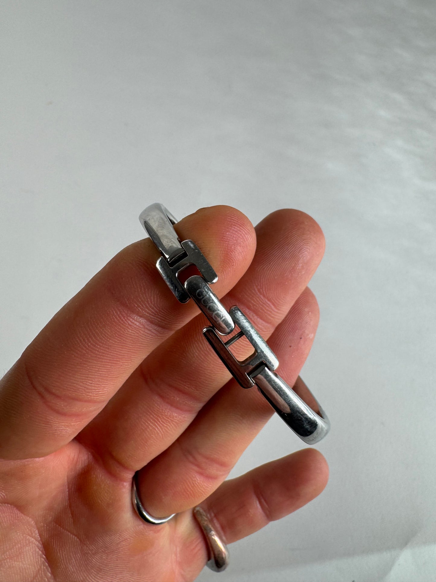 Vintage Gucci Horsebit Steel Watch Silver