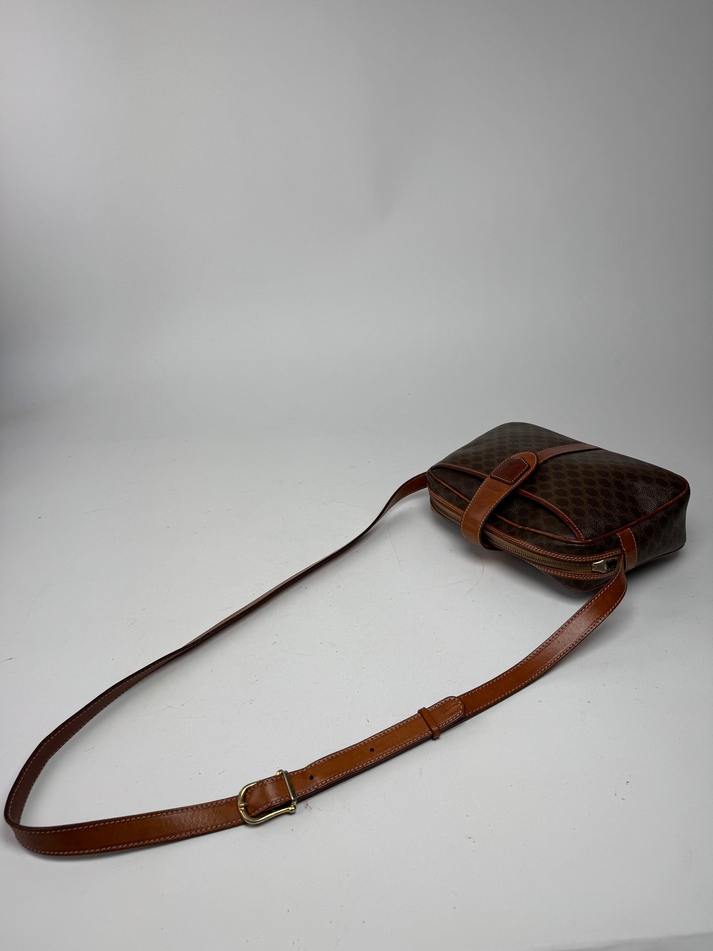 Vintage Celine Paris Triomphe Leather Monogram Bag