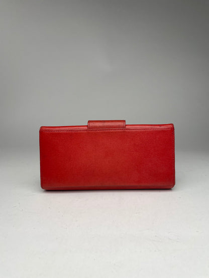 Vintage Givenchy GV3 Leather Wallet Red