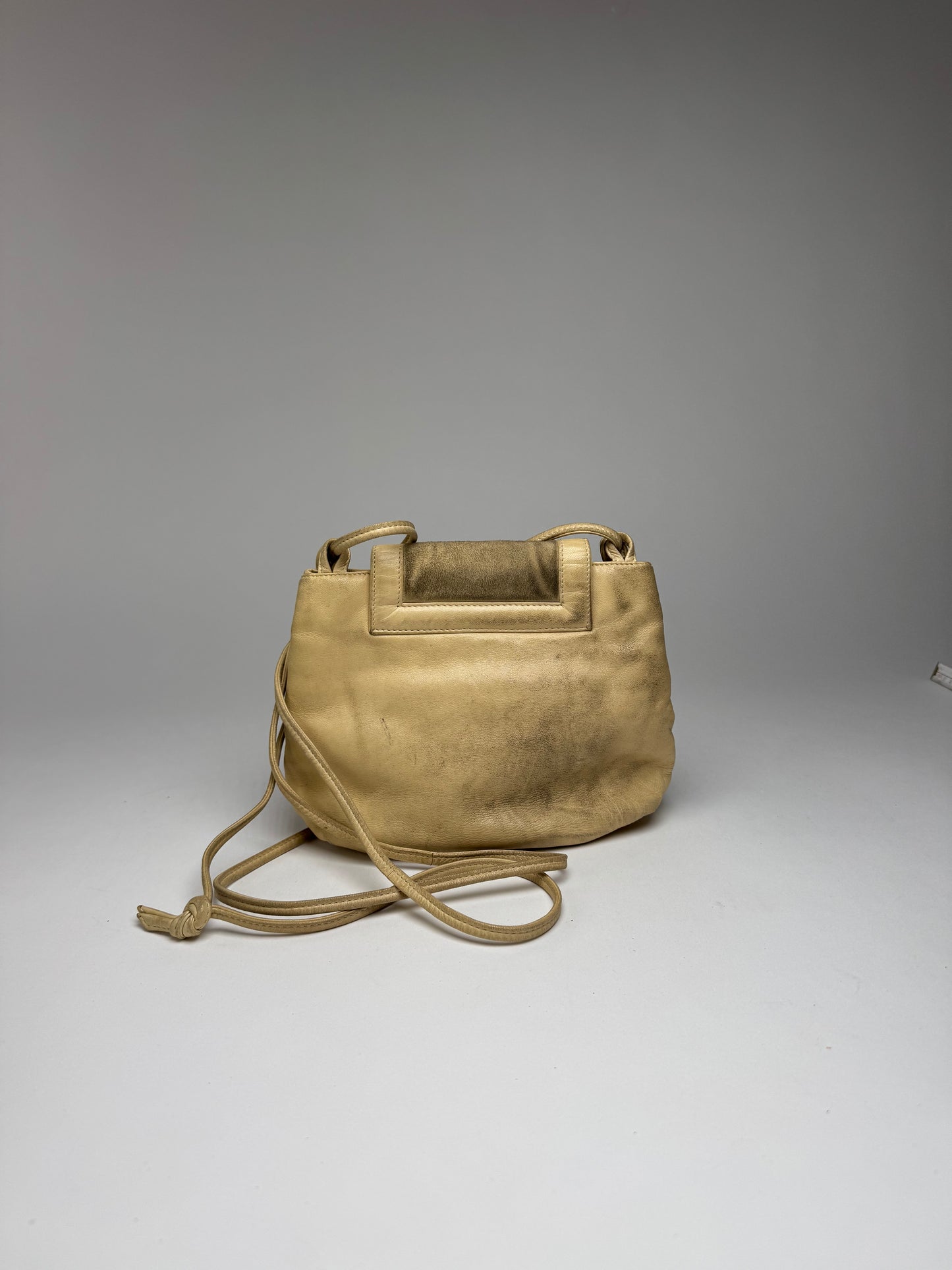 Vintage Loewe Madrid Amazona Leather Bag Beige