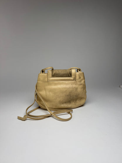 Vintage Loewe Madrid Amazona Leather Bag Beige