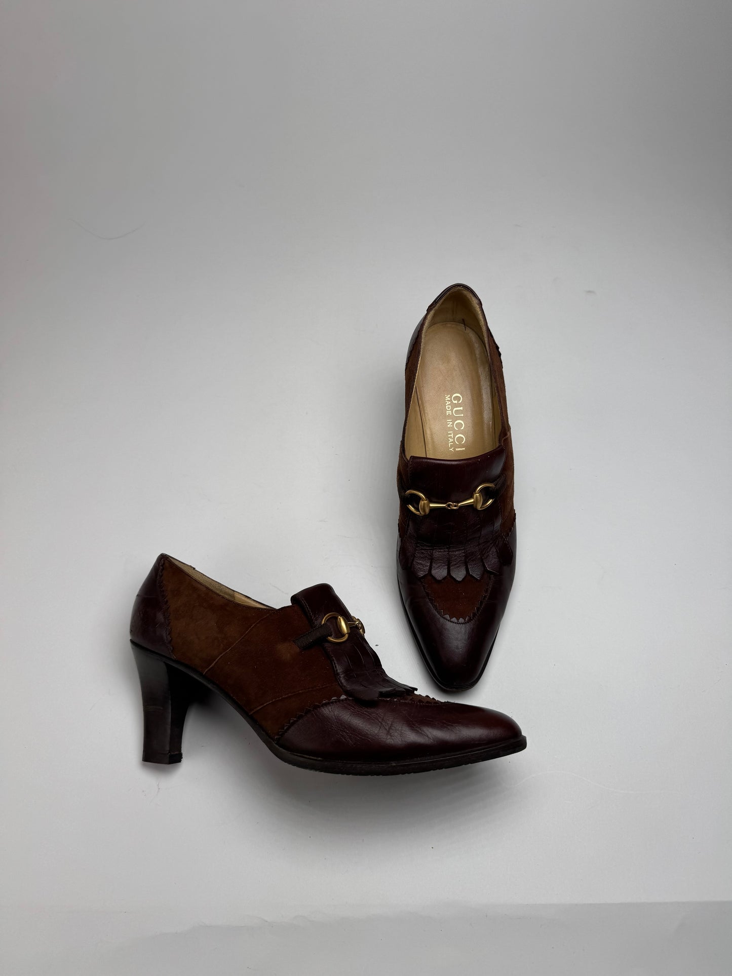 Vintage Gucci Horsebit Leather Pumps 38