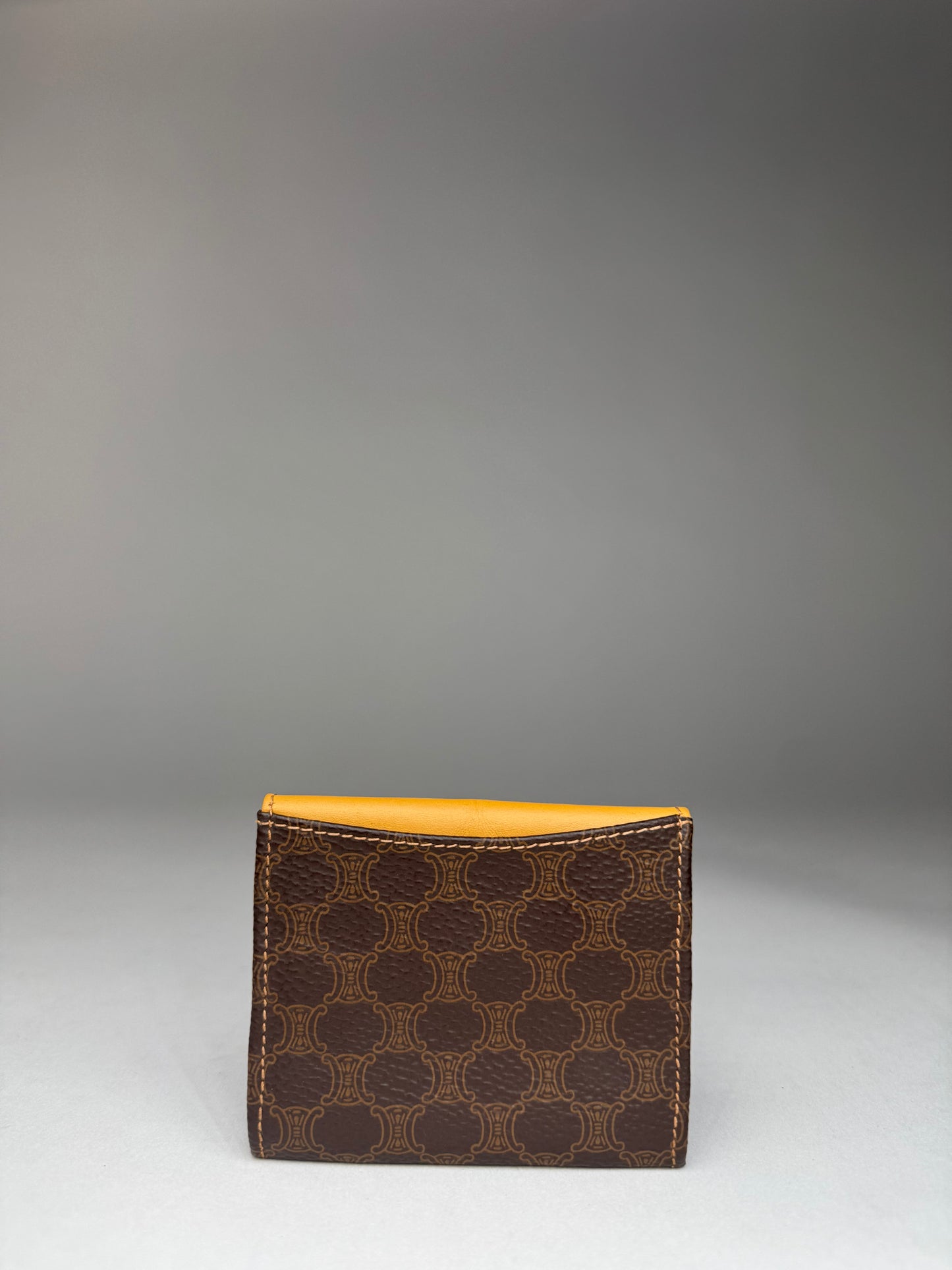 Vintage Celine Paris Monogram Leather Card Holder