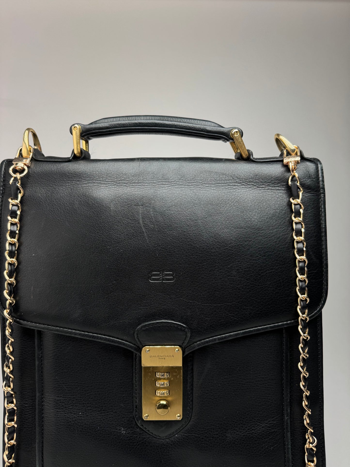 Vintage Balenciaga City Leather Bag Black