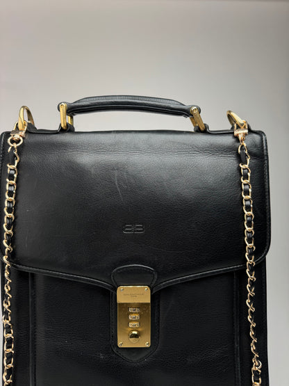 Vintage Balenciaga City Leather Bag Black