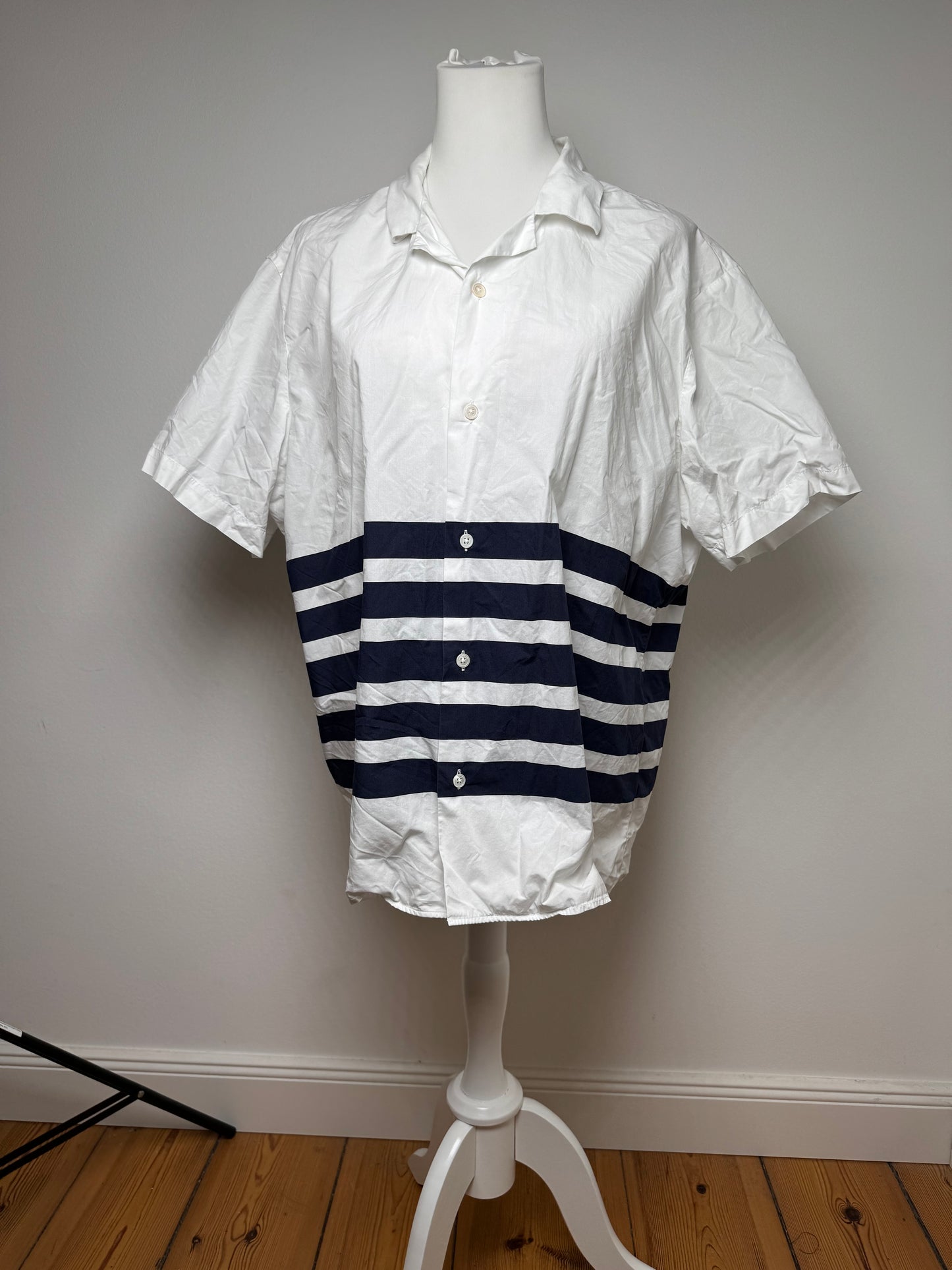 Acne Studios Summer Shirt White Navy Striped 52/L