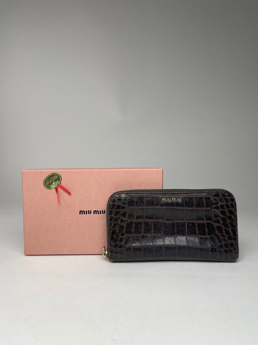 Vintage Miu Miu Leather Wallet Brown