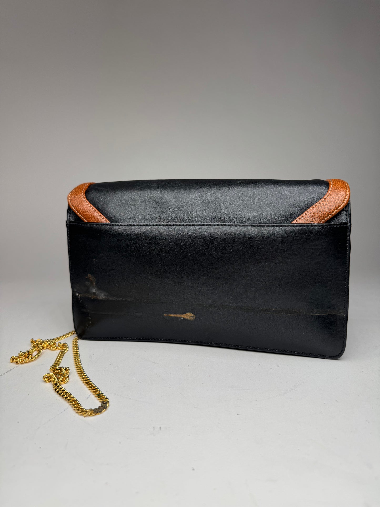 Vintage Givenchy 4G Leather Bag Black Brown