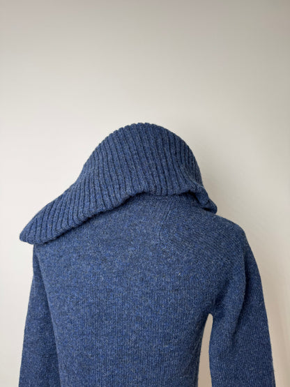 Vintage Balenciaga Big Turtle Neck Wool Sweather Blue