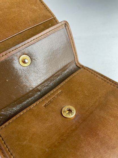 Portefeuille vintage Loewe Puzzle en cuir orange