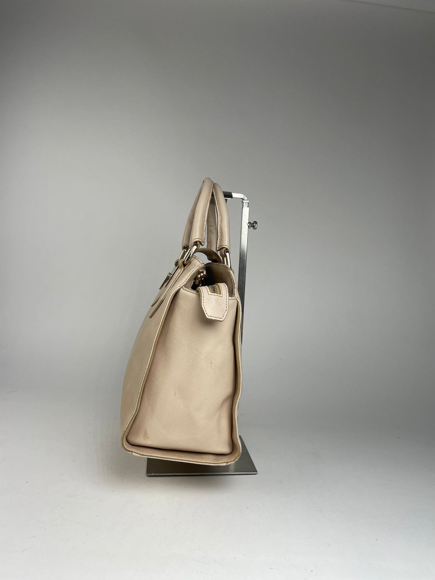 Vintage Vivienne Westwood 2Way Opio Safiano Leather Bag Beige