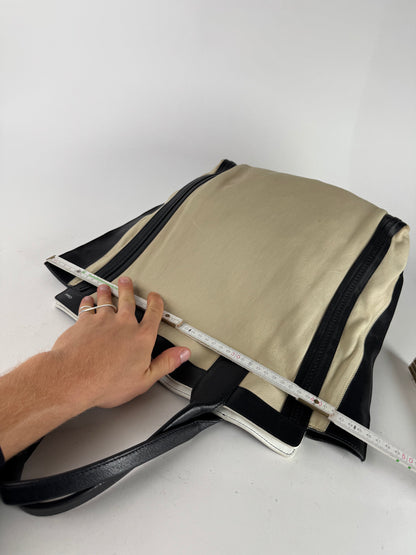 Vintage Chloe Alison leather Shopper Bag beige black