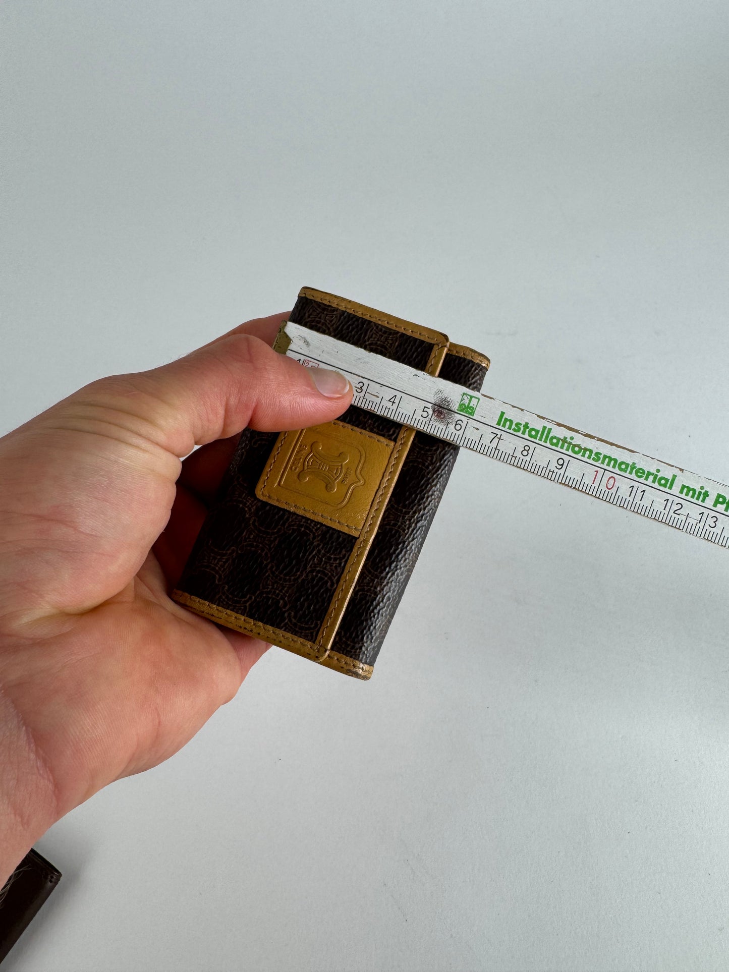 Vintage Celine Paris Leather Monogram Key Holder