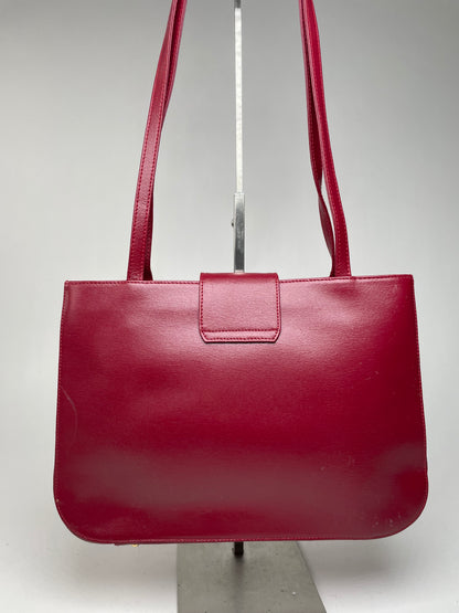 Vintage Givenchy Whip Leather Shopper Bag Red