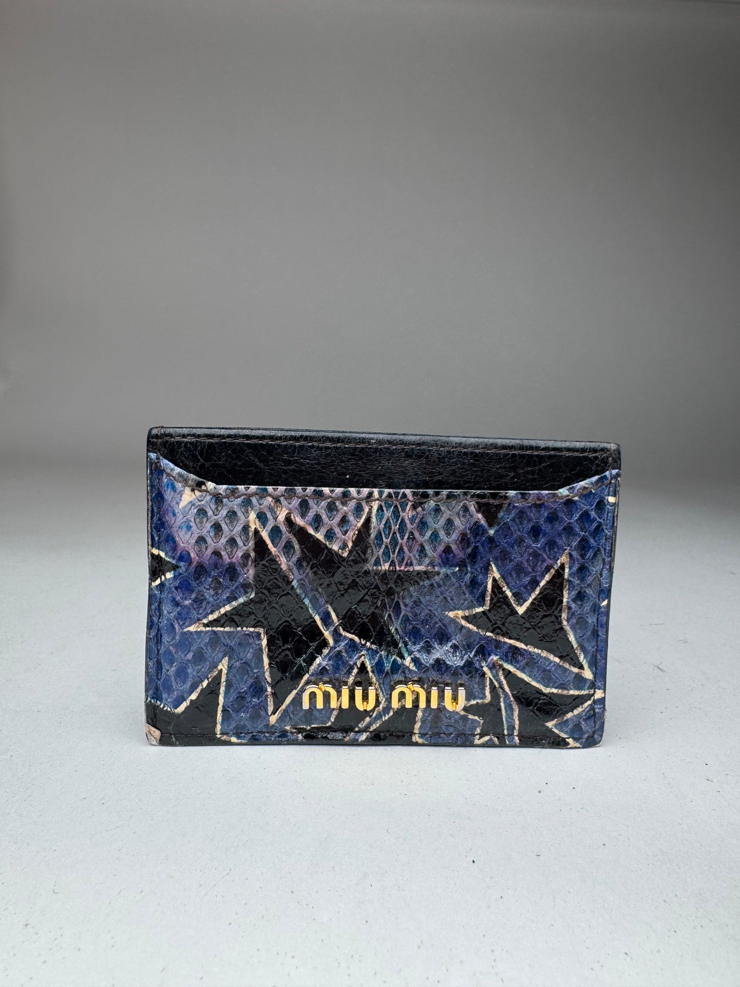 Vintage Miu Miu Leather Card Holder Black
