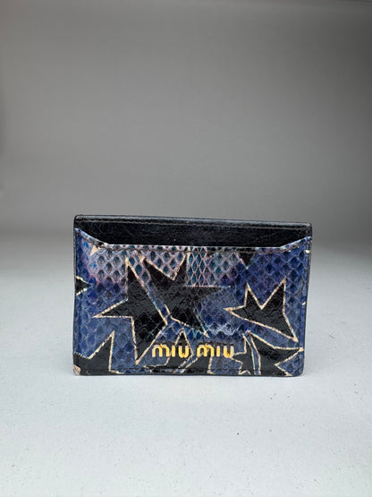Vintage Miu Miu Leather Card Holder Black