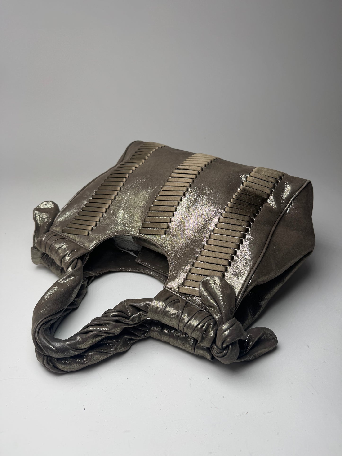 Vintage Giorgio Armani Leather Bag Silver