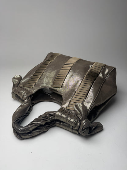 Vintage Giorgio Armani Leather Bag Silver