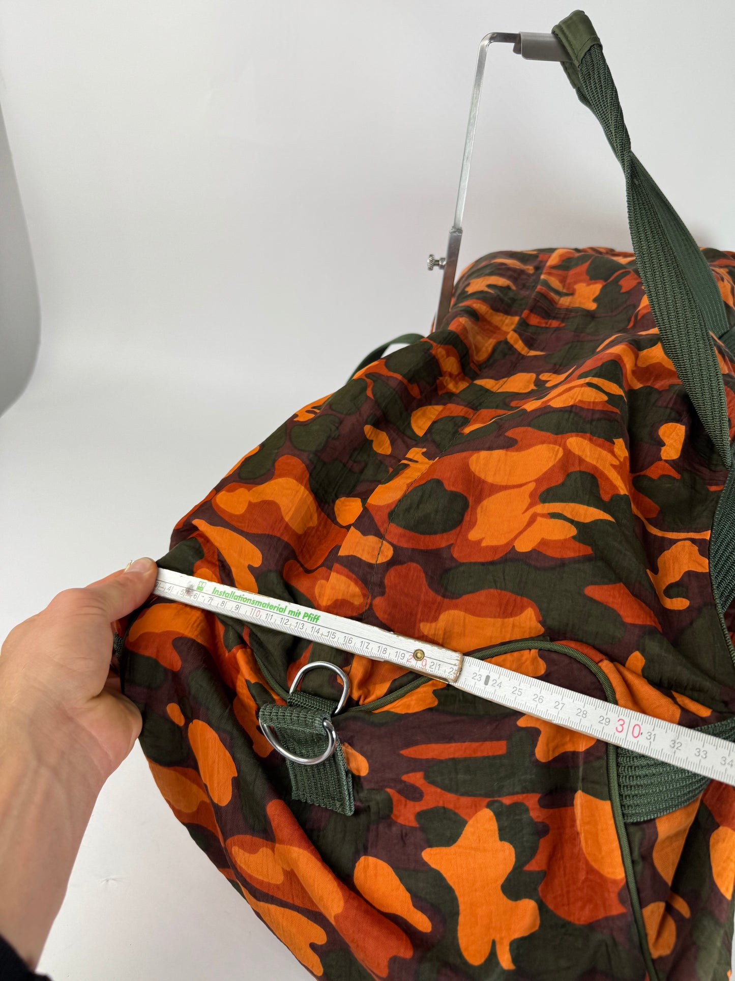 Vintage Jean Paul Gaultier Canvas Duffel Bag Orange / Dark Green