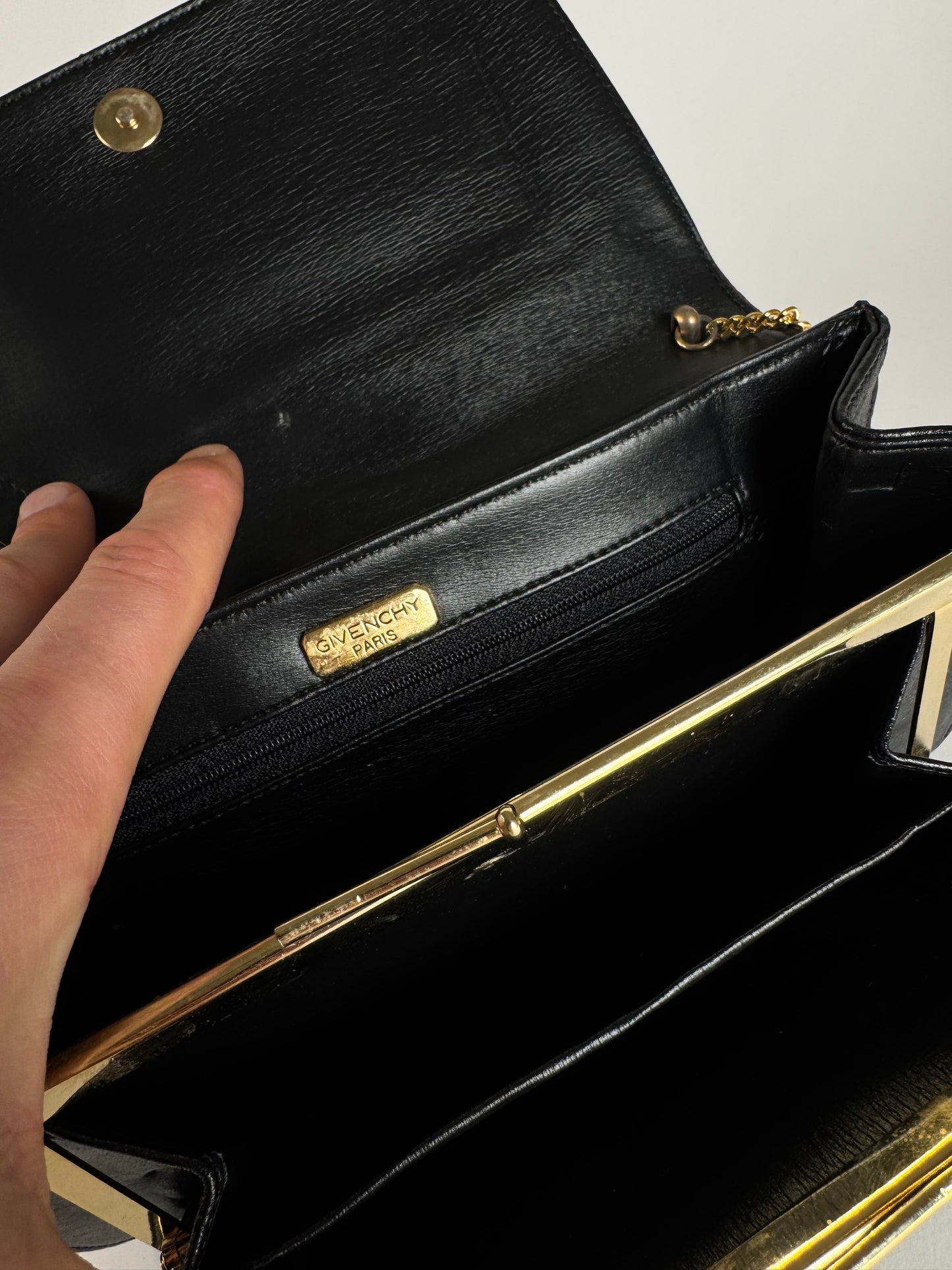 Vintage Givenchy 4G Leather Bag Black Brown