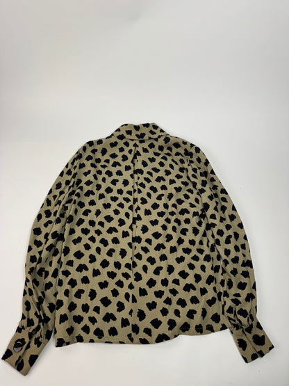Vintage  Givenchy Leopard Silk Shirt Brown 38/M