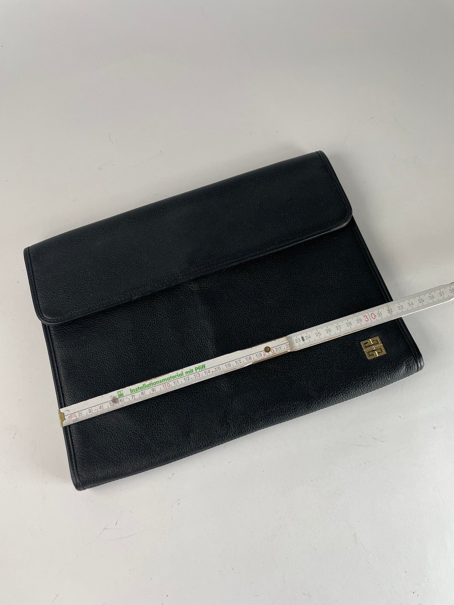 Vintage Givenchy GV3 Leather Clutch Black