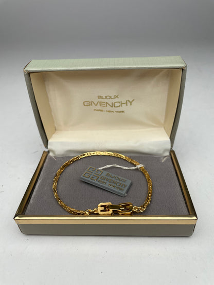 Bracelet vintage Givenchy en acier doré neuf