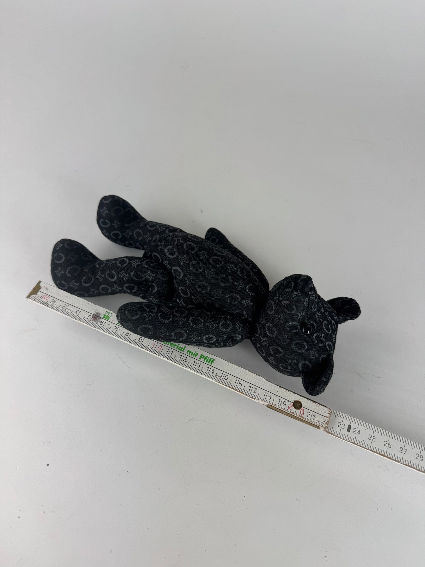 Vintage Celine Paris Canvas Monogramm Teddy Bear black