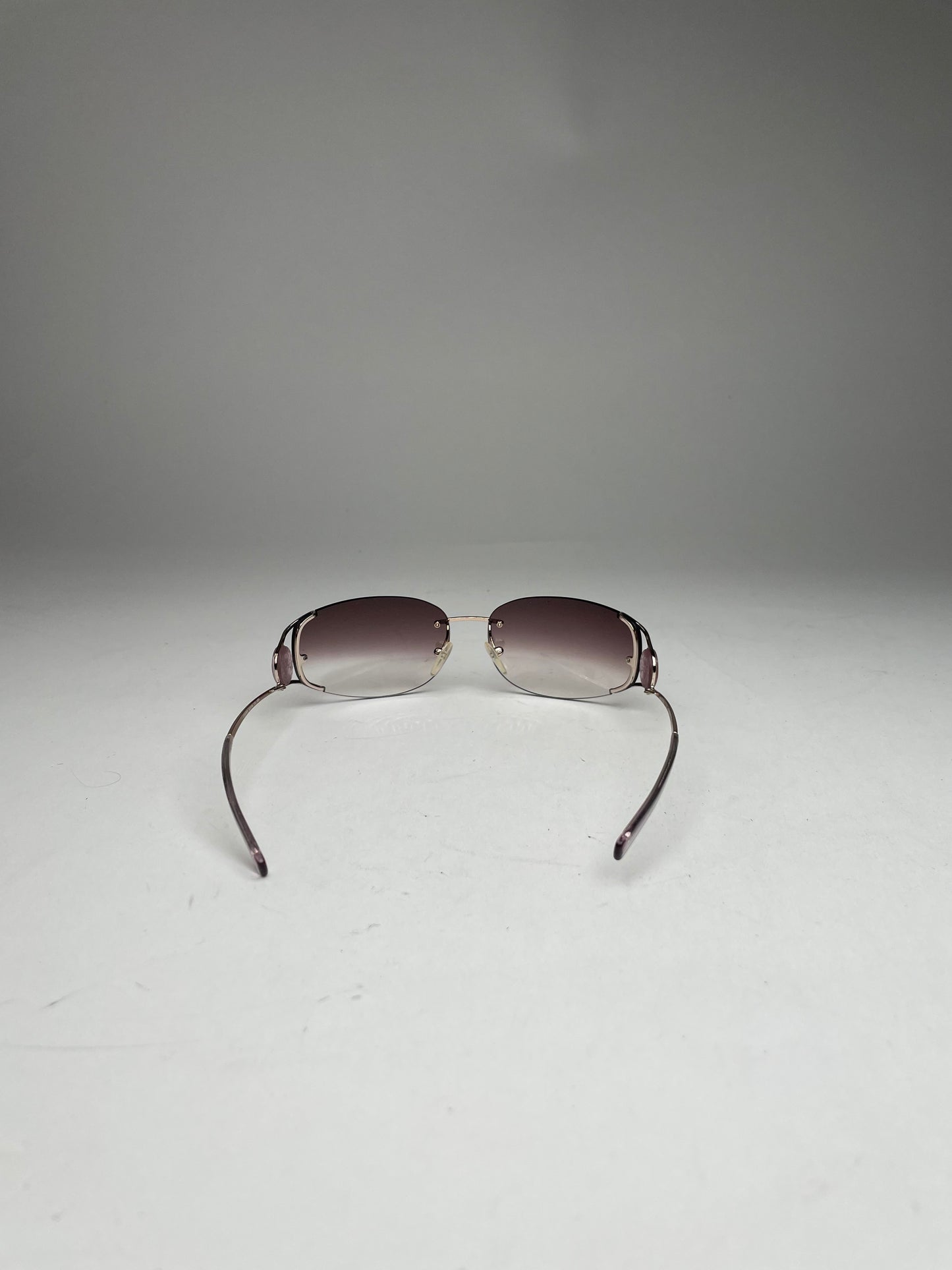 Vintage Loewe Madrid Frameless Sunglasses purple silver
