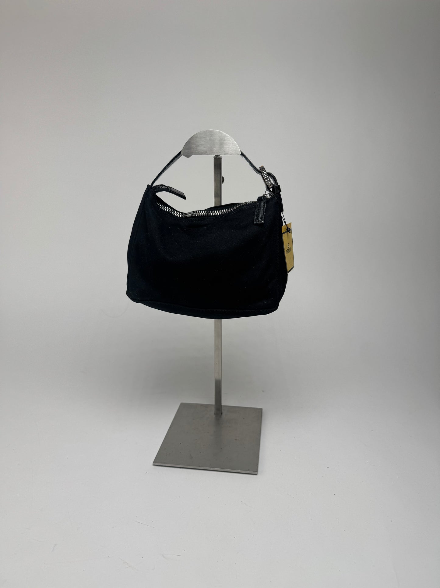 Vintage Fendi Mini Baguette Bag Canvas Black