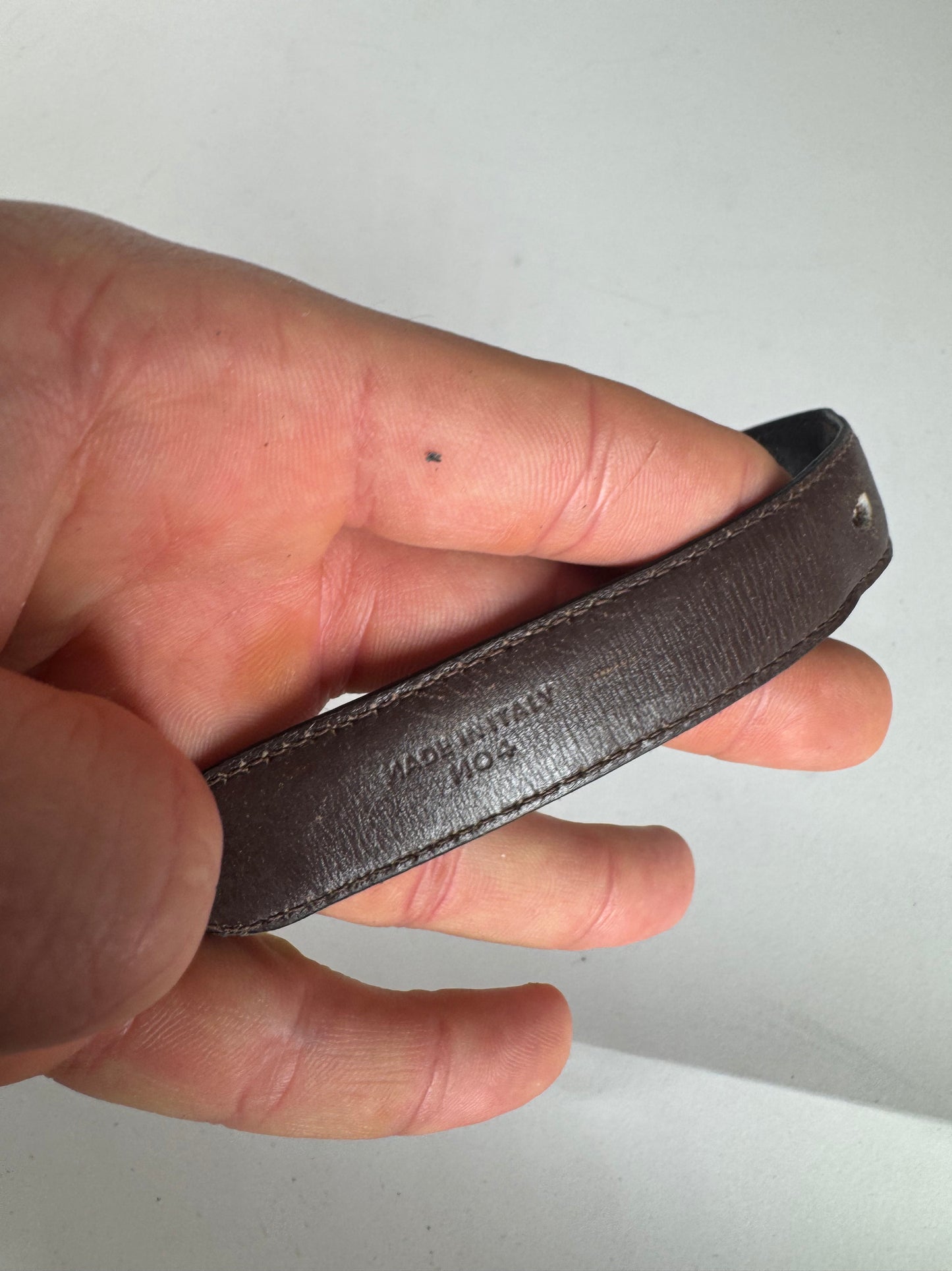 Vintage Celine Paris Leather Belt Brown