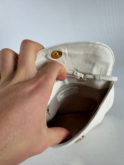 Vintage  Givenchy 4G Leather Bag White