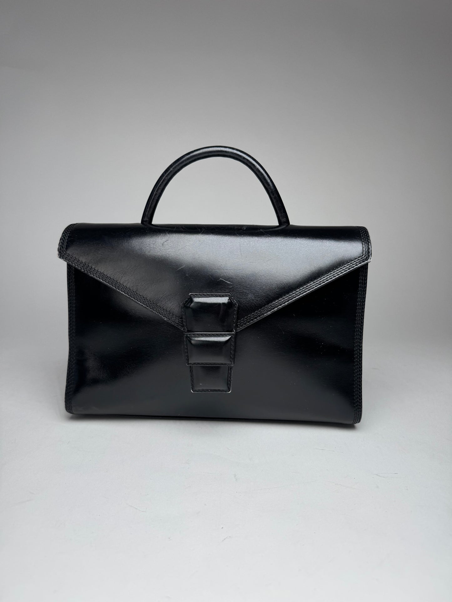 Vintage Loewe Madrid Puzzle Leather Bag black