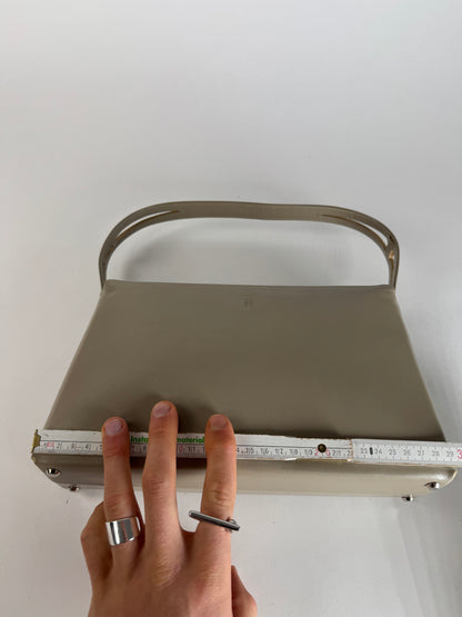 Vintage  Givenchy 4G Patent Leather Bag Grey Brown