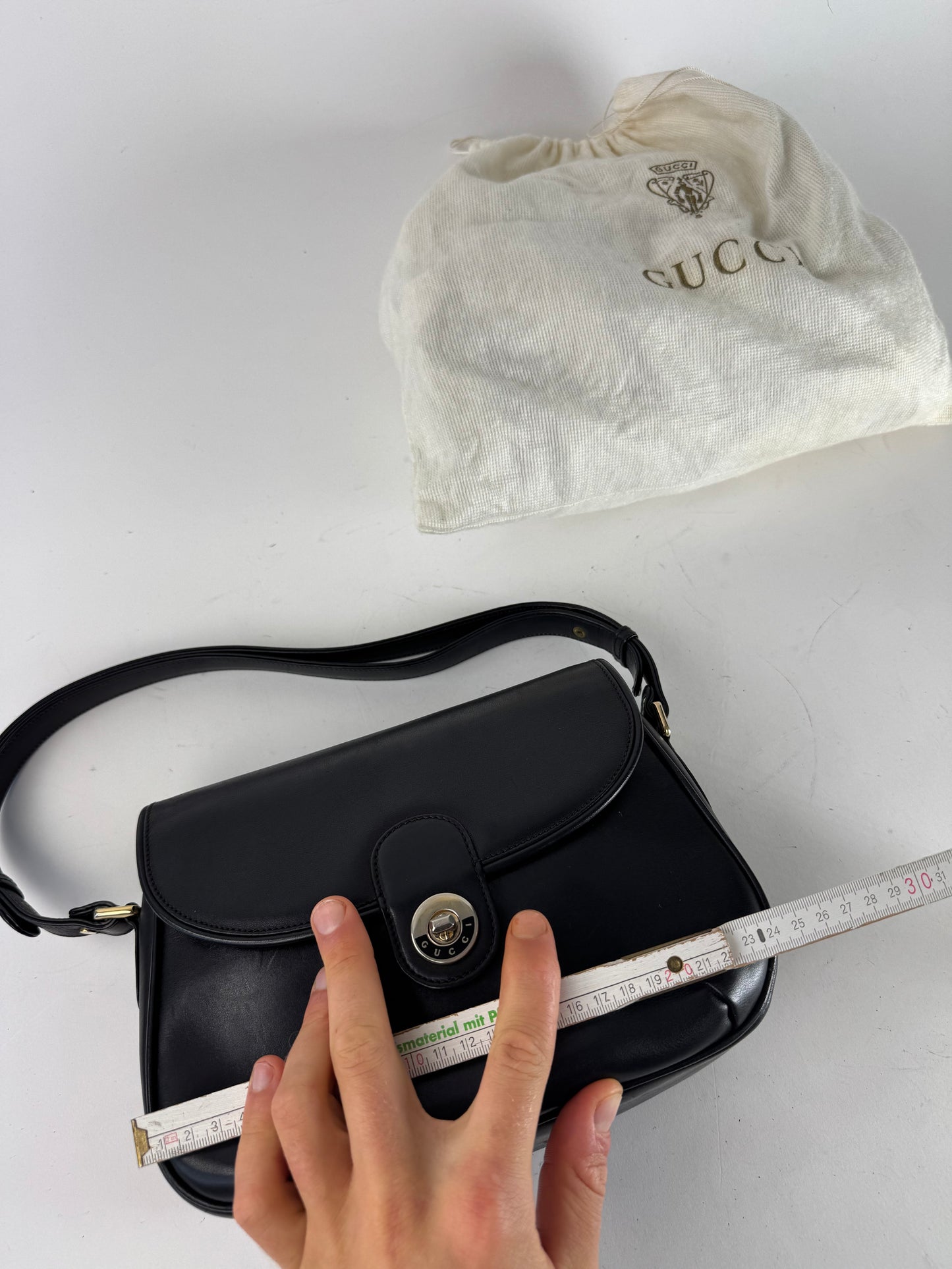 Vintage Gucci 2 Way Leather bag black