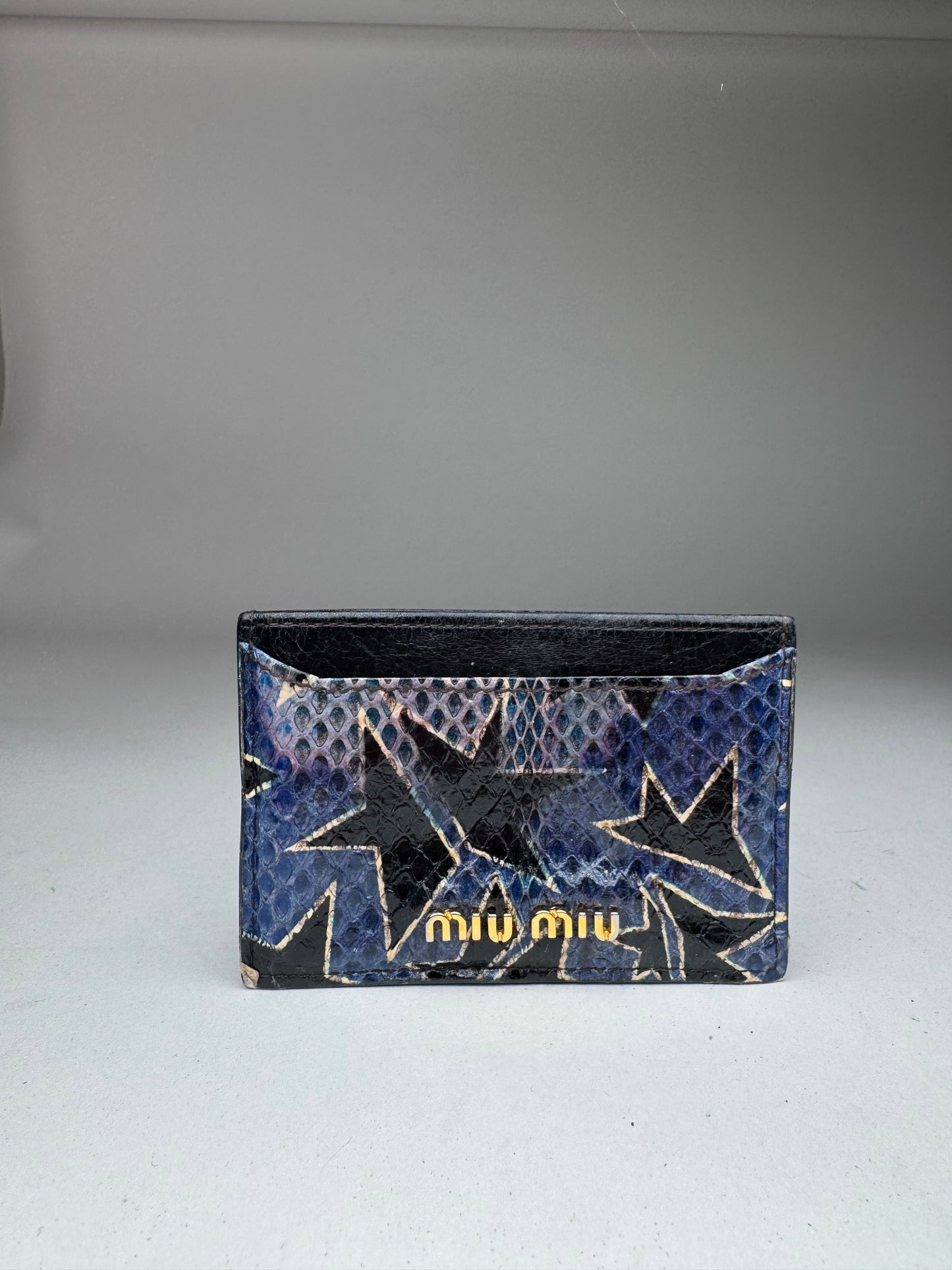 Vintage Miu Miu Leather Card Holder Black