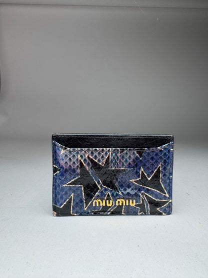 Vintage Miu Miu Leather Card Holder Black