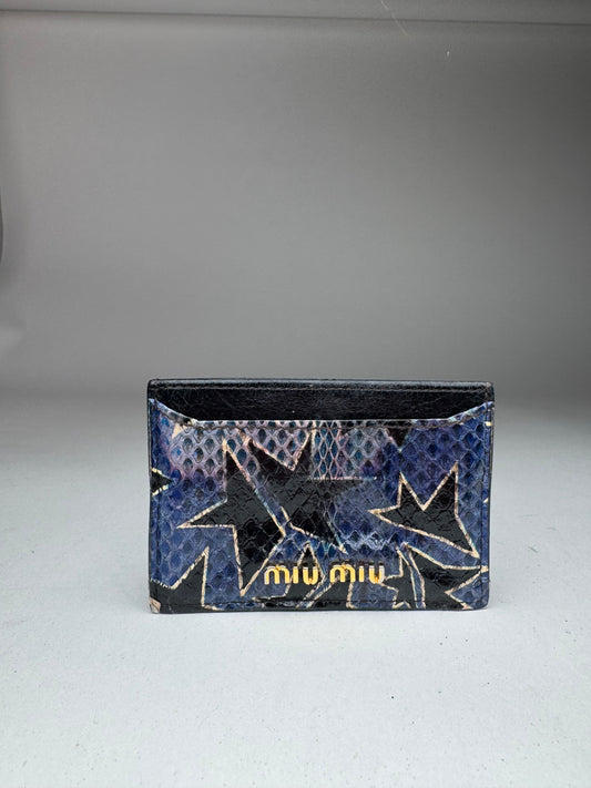 Vintage Miu Miu Leather Card Holder Black
