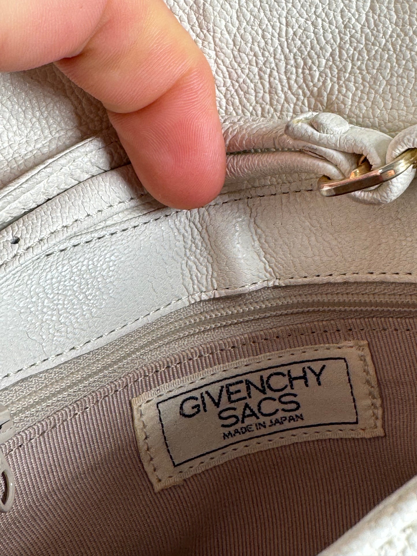 Vintage  Givenchy 4G Leather Bag White