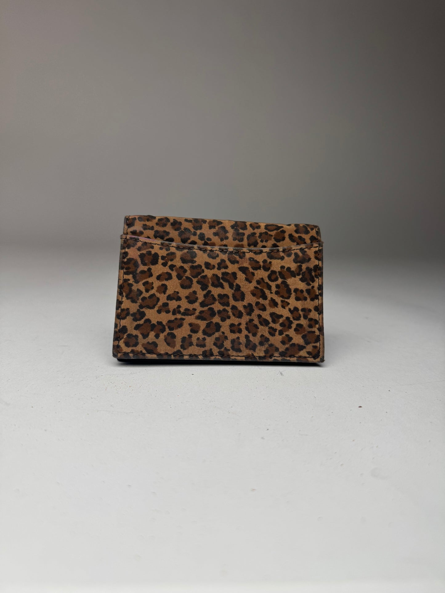 Vintage Bottega Veneta Canvas Card Holder Leopard