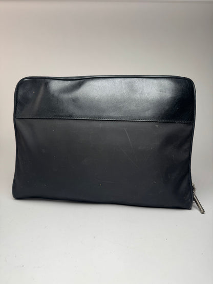 Vintage Celine Paris Leather Clutch Black