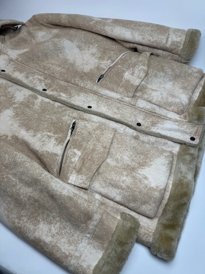 Parka en fourrure vintage Kansai Yamamoto unisexe beige M/L