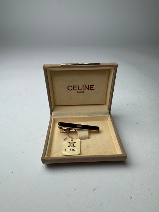 Vintage Celine Paris Tie / Money Clamp Golden New