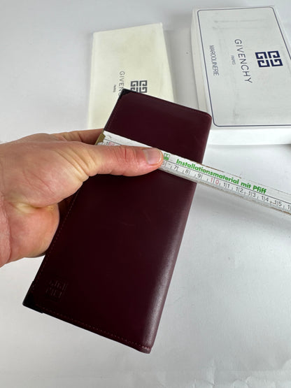 Vintage Givenchy Leather ID Holder burgundy