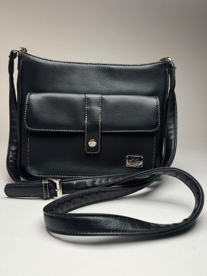 Vintage Courreges Paris Leather Bag Black