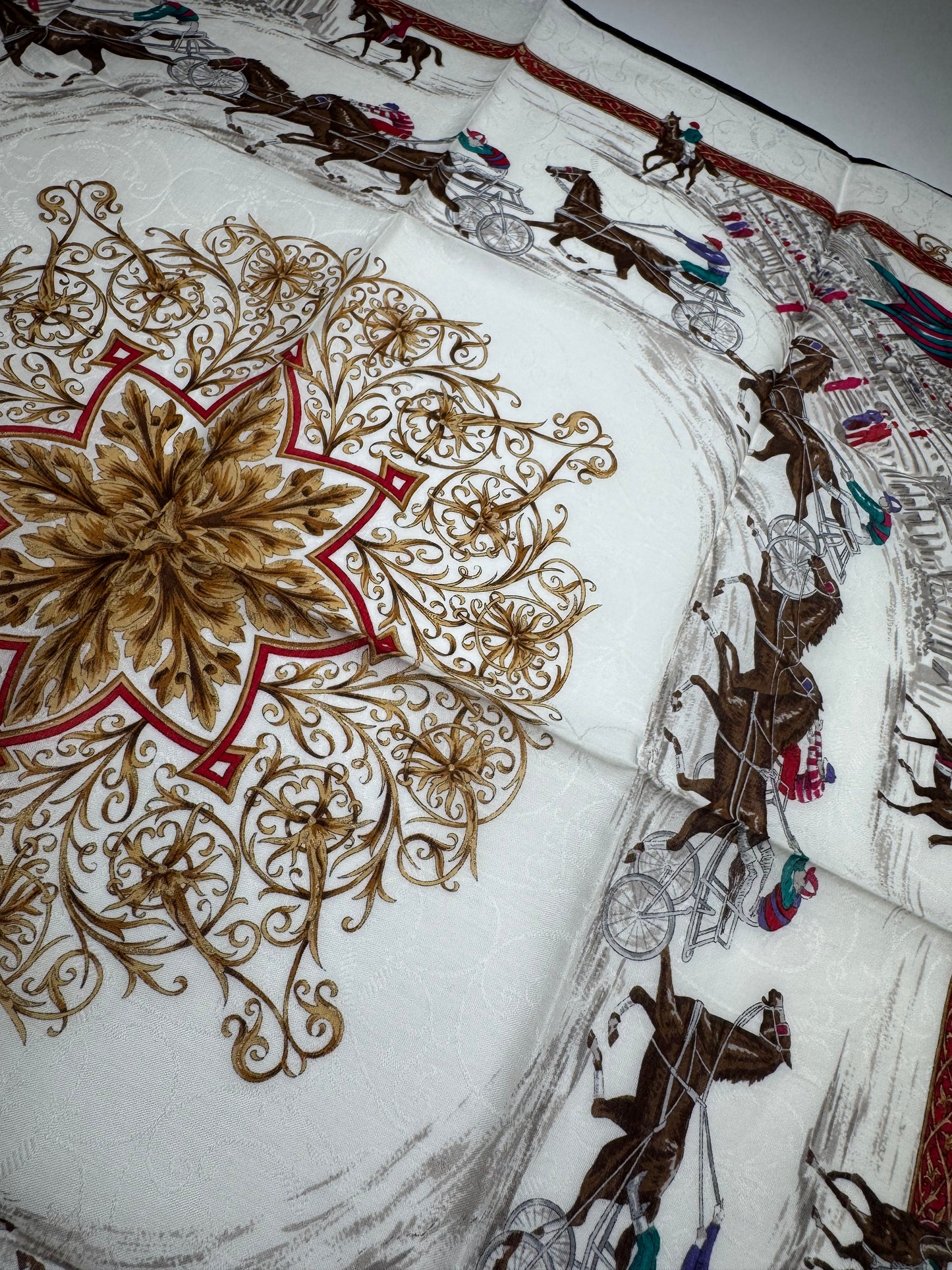 Vintage Celine Paris Silk/Canvas Scarf